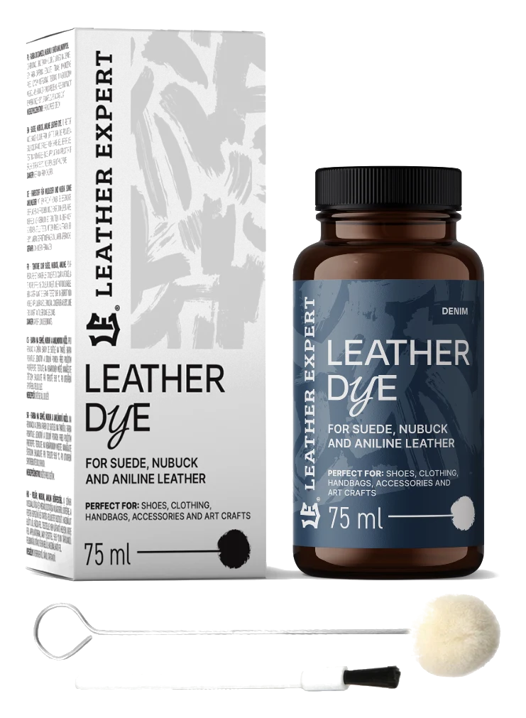 Leather Expert Leather Dye farba do zamszu nubuku aniliny - Denim dżinsowy 75ml