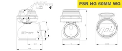 Pulsar PSR New Generation Wastegate 60mm V-Band External Wastegate Silver
