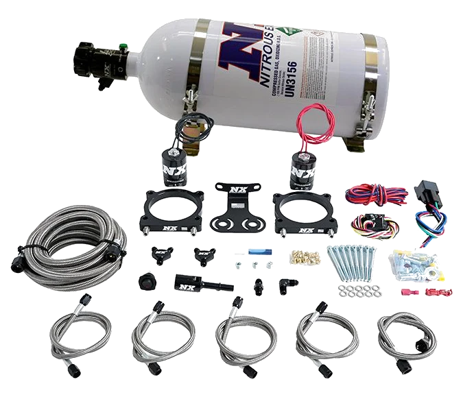 Dual Throttle Body Plate System with 10Lb Bottle for Ford Mustang 5.0L 2024+ Nitrous Express NX 20964-10