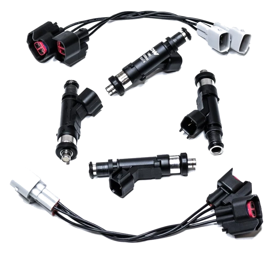 Zestaw wtryskiwaczy DeatschWerks 1000cc Injectors w/ Connectors for Lotus Elise 2.4L 2AZFE 1996-2011 Exige 2.4L 2AZFE 2000-11 Toyota Celica 2000-05 MR2 1999-2007 Scion TC/XA/B 2004-10 Replac