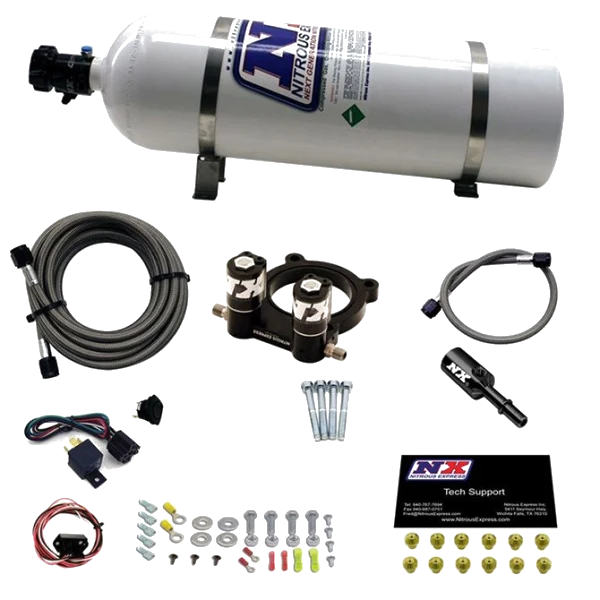 Nitrous Plate System with 15Lb Bottle for Ford 4-cyl Ecoboost 2.3L Nitrous Express NX 20954-15