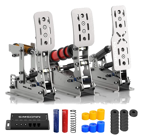 Pedalbox Pedały SIMSONN Plus X Racing Simracing Symulator - Srebrny - PLUS X