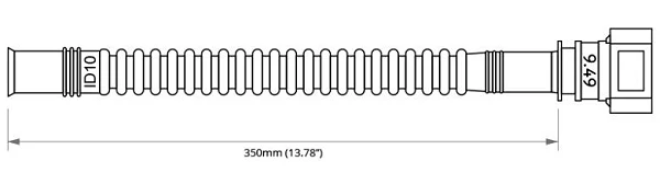 Nuke Performance Pre-Assembled In Tank Fuel Hose with SAE Quick Connect 350mm SAE 9.49 180" to ID10