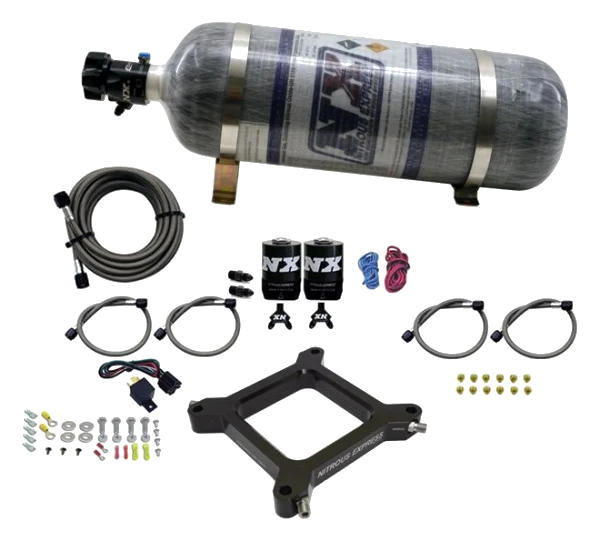 4150 Assassin Plate Gasoline Pro-Power 100-500Hp with 12Lb Carbon Bottle Nitrous Express NX 67540-12