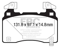 DP43028R Klocki hamulcowe YELLOWSTUFF EBC Brakes Cadillac CTS Vsport Chevrolet Camaro 6th Gen Corvette C7 Stingray Z51 Opel Insignia Country Tourer Insignia Grand Sport Insignia Sport Tourer