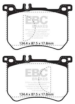 DP42179R Klocki hamulcowe YELLOWSTUFF EBC Brakes Mercedes-Benz Mercedes-Benz SL400 R231 SL450 R231 SL550 R231 SClass W222 S300 D Hybrid SClass W222 S350 D SClass W222 S350 D 4Matic SClass W2
