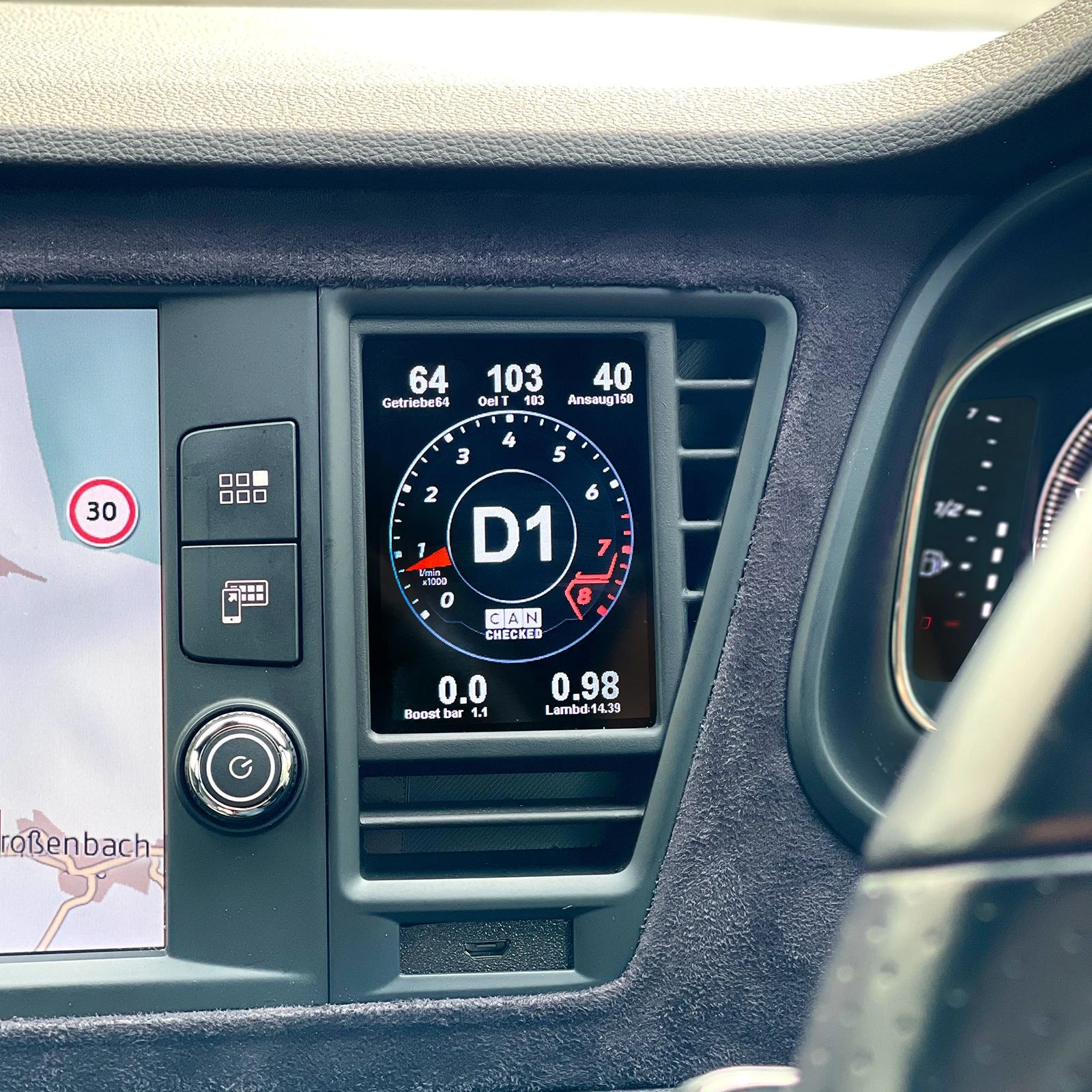 CANchecked Display MFD28 Gen2 for Seat Leon Cupra 5F RHD 12-20