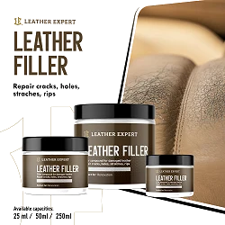 Leather Expert Leather Filler White biała elastyczna szpachla do naprawy ubytków i pęknięć w skórze 250ml