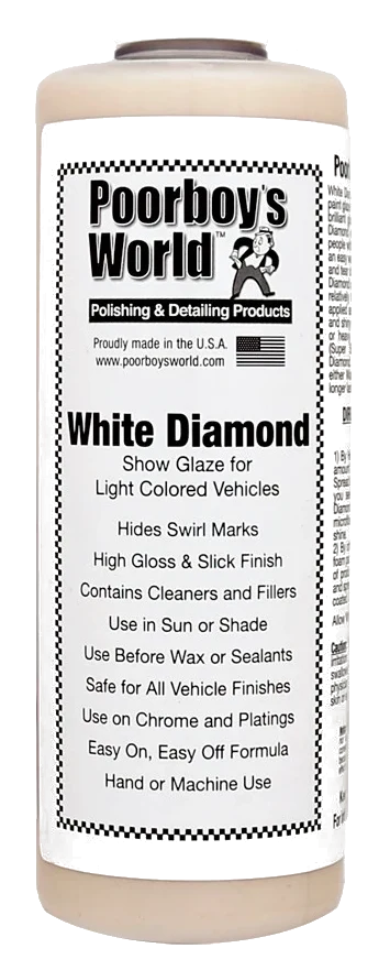 POORBOY'S WORLD White Diamond Show Glaze politura do jasnych lakierów efekt mokrego lakieru 473ml