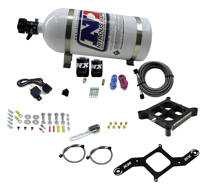 4150 Billet Crossbar Plate System Single Stage 250-750Hp with 10Lb Bottle Nitrous Express NX 63840-10