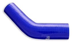 Silikonowe kolanko redukcyjne 45' 76/80mm Niebieski - 004576/80-N