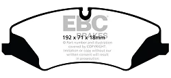 DPX2123 Klocki hamulcowe ULTIMAX2 EBC Brakes Land Rover Discovery 4 Discovery 5 Range Rover L322 Range Rover L405 Range Rover Sport L320 Range Rover Sport L494