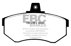 DP3369/2C Klocki hamulcowe REDSTUFF EBC Brakes Audi 5000 quattro Turbo Volkswagen Scirocco - DP3369/2C