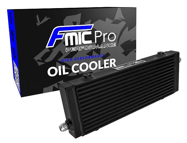 Chłodnica oleju FMIC.Pro 360x140x40 asymetryczne wloty czarna