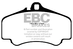 DP51454NDX Klocki hamulcowe BLUESTUFF NDX EBC Brakes Porsche 911 996 GT2 911 996 GT3 911 996 Turbo 4