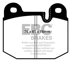 DP341 Klocki hamulcowe ULTIMAX2 EBC Brakes BMW 3 Series E21 315 3 Series E21 316 3 Series E21 318 3 Series E21 320 3 Series E21 323